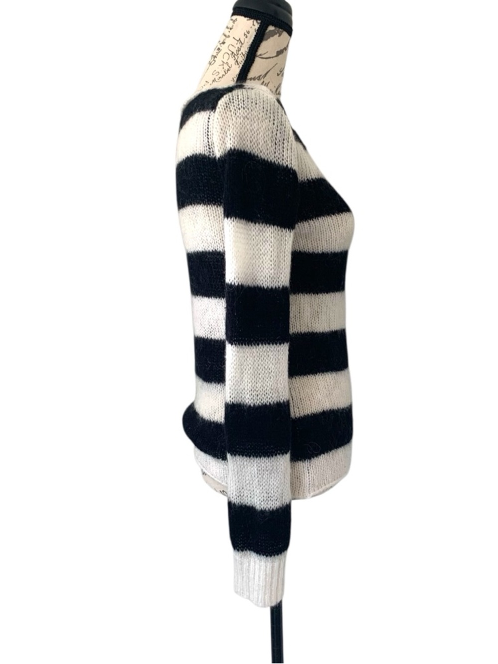 Brandy Melville John Galt Colette Striped Sweater Black & White Size S - Picture 8 of 11